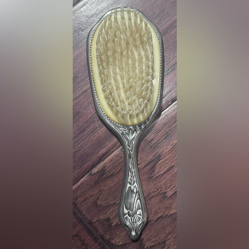 Vintage Silver Plated Hairbrush